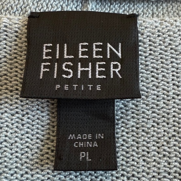 Eileen Fisher Light Blue V-Neck Long Sleeve Sweater Women's Size PL - Picture 7 of 9